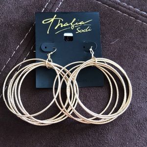 Gold chunky hoop earrings
